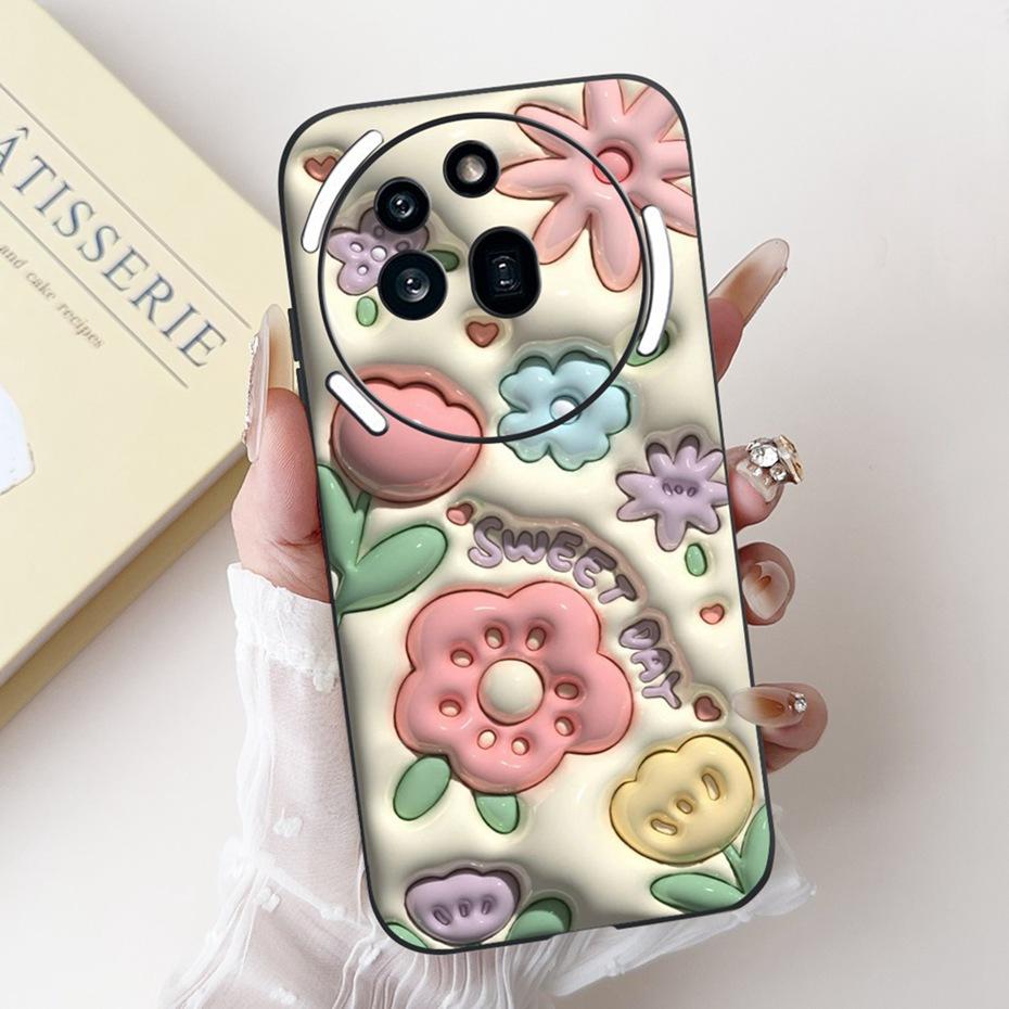 Fashion Design Phone Case For Nothing Phone (3a) Pro Phone3a Black Silicone Soft Cover For NothingPhone 3a 3 a Pro Cases Bumper