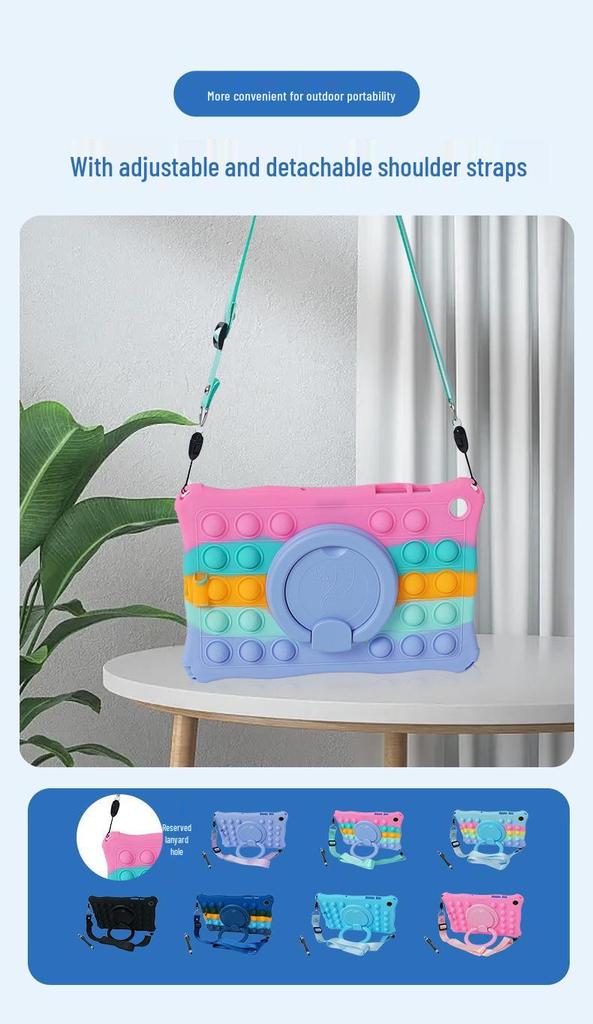 Compatible Rotating Silicone Case for 2023 Samsung A9 Tablet A9+, X110, X210 - Handheld Mouse Killer Model