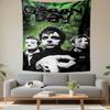 Wandbehang Green Day Band Grüner Grunge Dreifachporträt Poster Wandkunst für Wohnzimmer