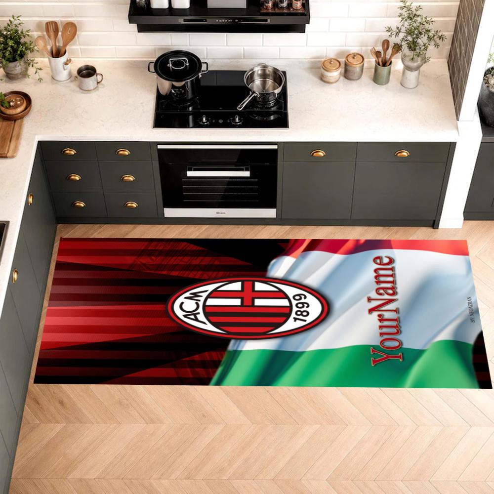 Ac Milan Customize Your Name Kitchen Rug Runner Rug Laundry Mat Hallway Entryway The Best Gift Choice