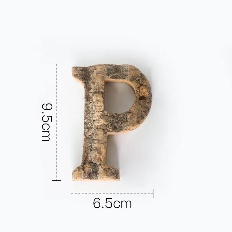 Zusammen mit Bark Massivholz Retro Holz Englische Buchstaben Alphabet Zahl für Cafeteria Bar Heimdekoration Vintage DIY Buchstabe