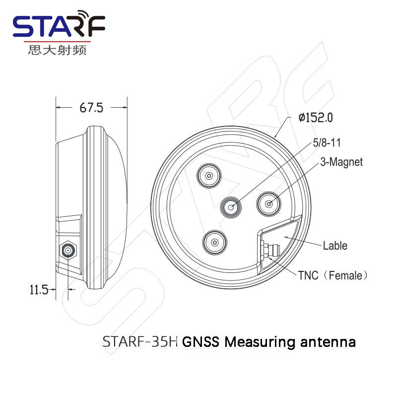 High Performance GNSS Antenna AG30  AN600 RTK GPS L1 L2 L5 Galileo Glonass Car Roof for Agricultural AG35 Replace Trimble AG25
