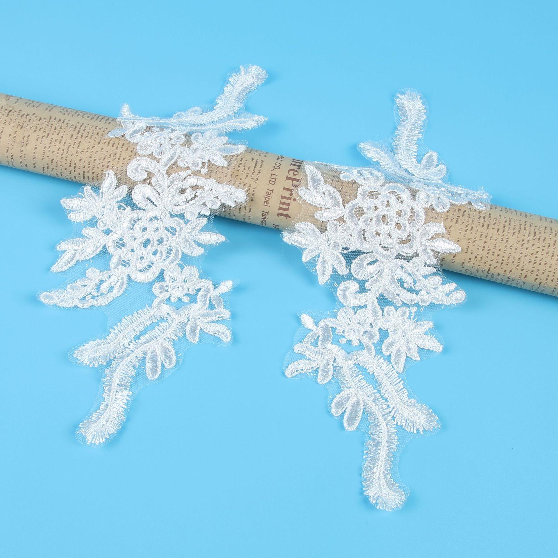 

Car Bone Pair Flower Wedding Dress Evening Dress Children S Princess Dress Patch Pair Flower Bridal Headdress Accessories Headband Material Lace Mao Mao rope 29 * 11cm