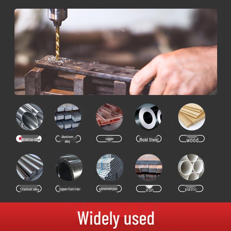 Cobalt-Coated High Hardness 304 Stainless Steel Twist Drill Bit