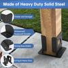 2pcs Sturdy Support Wood Fence Pergola Brackets Easy Installation Adjustable Design Post Base Brackets Sturdy Durable