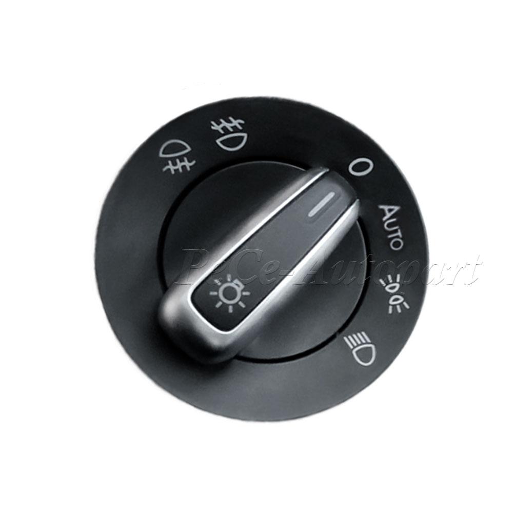 For Golf MK5 MK6 Passat B6 B7 CC Touran Caddy Tiguan Chrome Headlight Switch 5ND941431B add Auto function