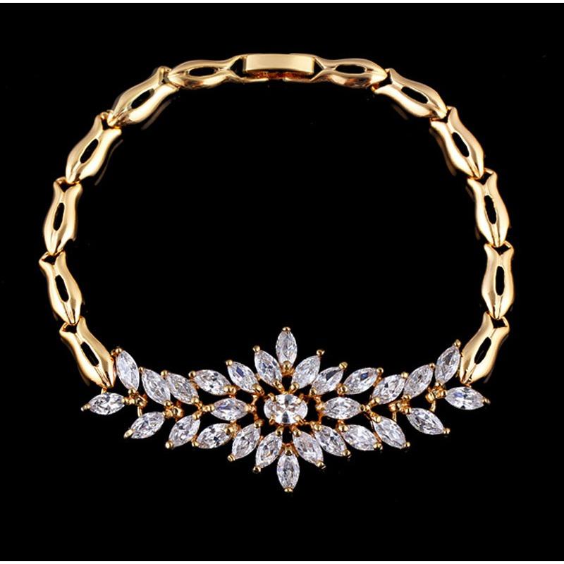 Bingling Flower Zircon Dinner Bracelet Aaa Zircon Flash Temperament Jewelry, Bracelet, Women