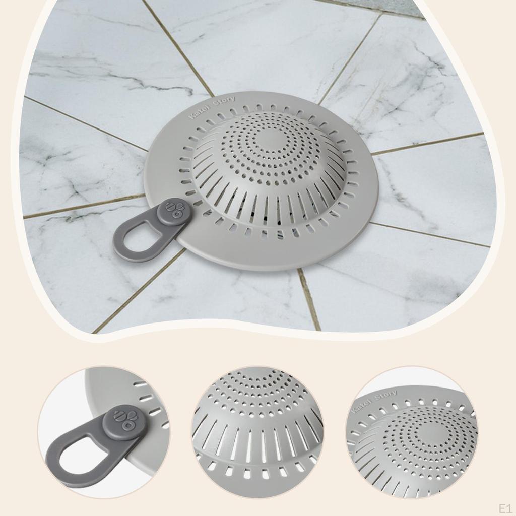 Bathtub Drain Hair Stopper Reusable Round Portable Easy To Clean Kitchen Sink Cover