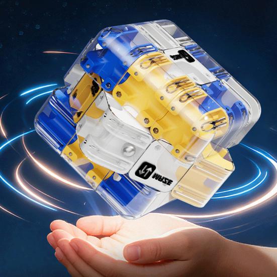 1/2Pcs 3D Puzzle Maze Cube Brain Teaser Rolling Ball Maze Cube Spatial Recognition Logical Thinking Improving Bead Maze Educational Toy