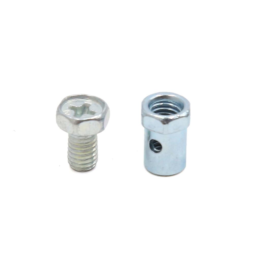 10/20/25/30/40/50/70/100pcs 5mm Thread Dia 15 x 8mm Brake Cable Wire Solderless Nipple Screw Silver Screw For Motorcycle