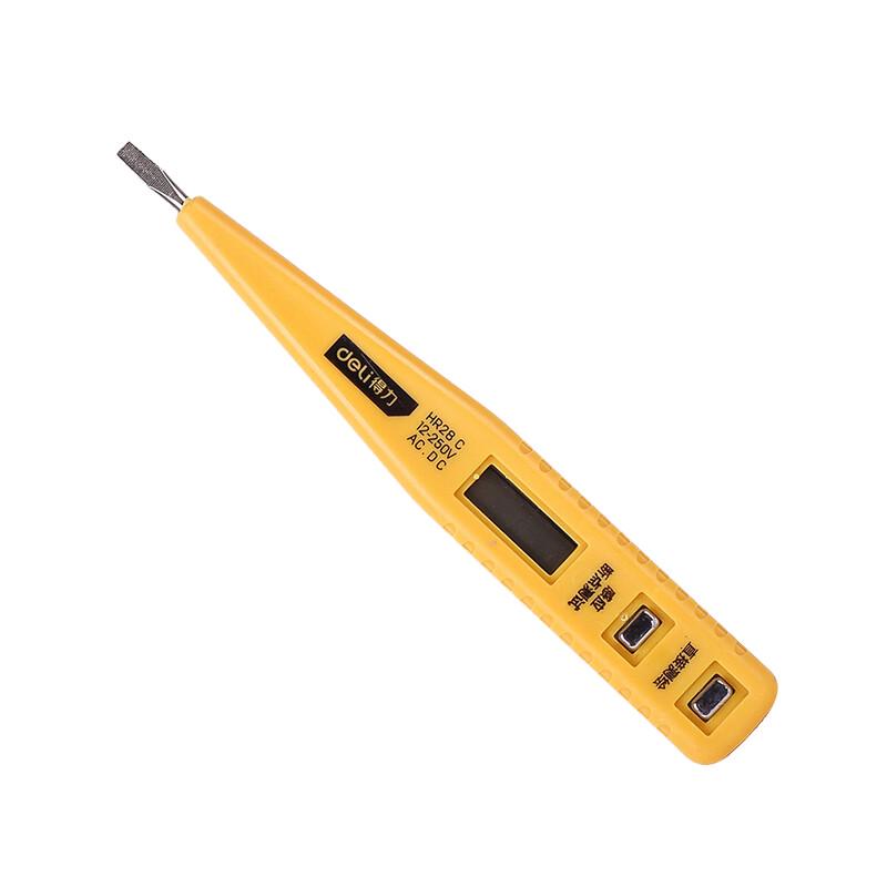Deli DL8003 Digital Voltage Tester Pen & Screwdriver (3-pack)