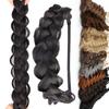 Christmas-Themed Headband Wig, Headband-Style Wig, Hand-Woven Braided Wig, Synthetic Twist Headband Wig for Women, Synthetic Braided Hair Extension