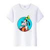 Kawaii Summer Ladies Men White Tees 90S Tops Harajuku Blouses Woman Tshirt Disney Cartoon Goofy Goof Clothes Oversized T-shirt