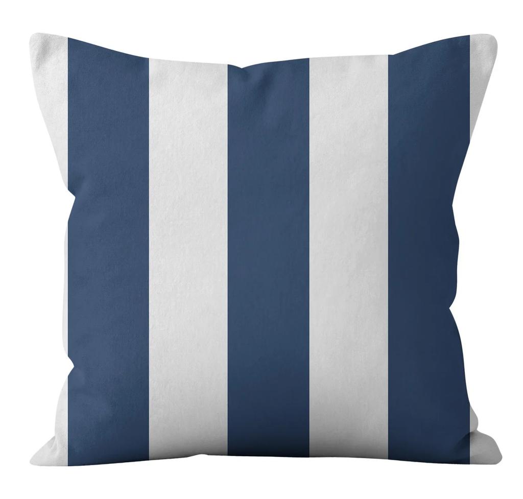 Modern Fashion Nordic Sofa Simple Cushion Cover Living Room Decoration Pillow Cover Navy Blue Geometric Pillow Cover
