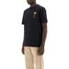 Maison Kitsune Round Neck Logo Print Short Sleeve T-Shirt Men T-shirts Black LM00124KJ0118-P199
