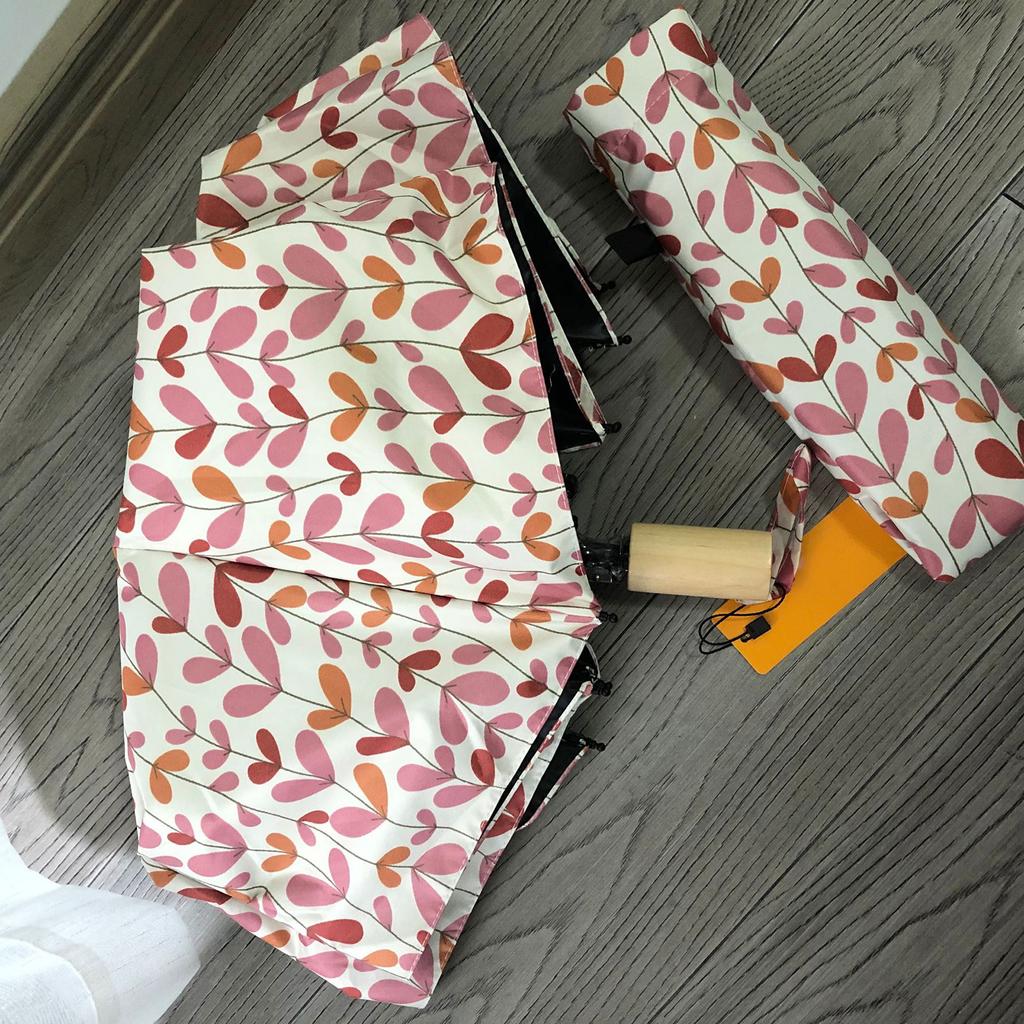 Umbrella Glass Fiber Flexible Frame Portable Anti UV Wind Proof 3 Folding Sun Rain Umbrella