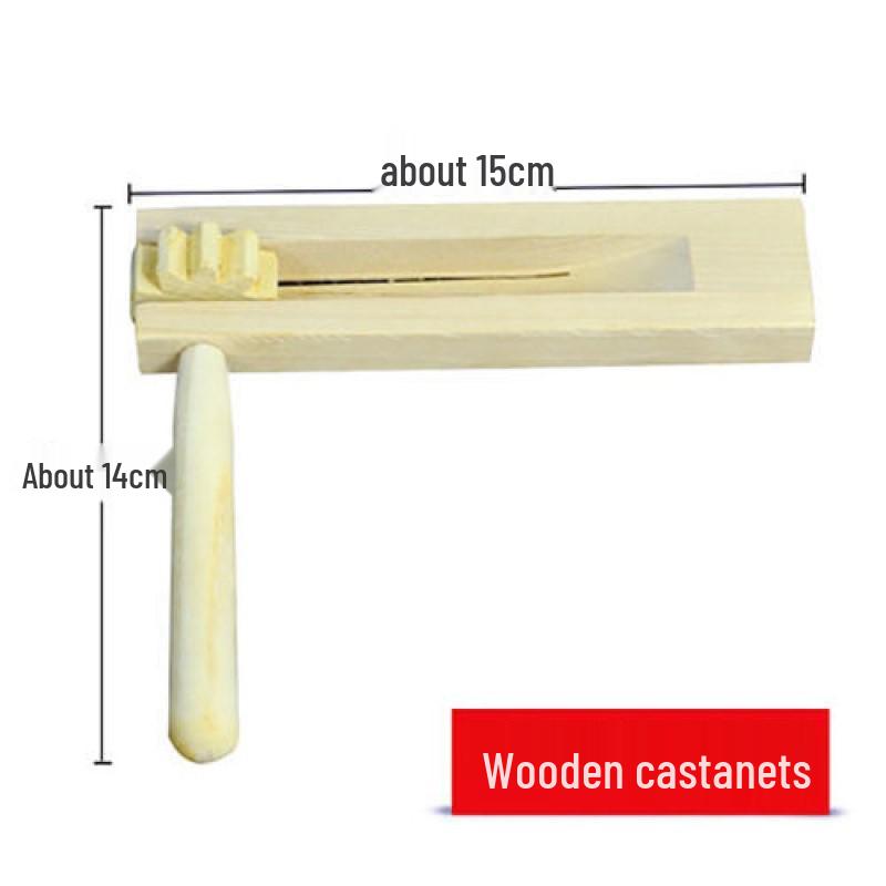 Kindergarten Percussion Set: Rhythm Triangle, Sand Hammer, Drum, Wood Block