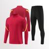 Mens Womens Soccer Training Kit Set Long Sleeve Half-Zip Hoodie Sports Jersey Uniform Breathable Quick-Dry