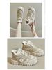 2024 Women's Korean High-Top White Winter Sneakers, Thick-Soled and Warm for Students, Style XX-12261-1