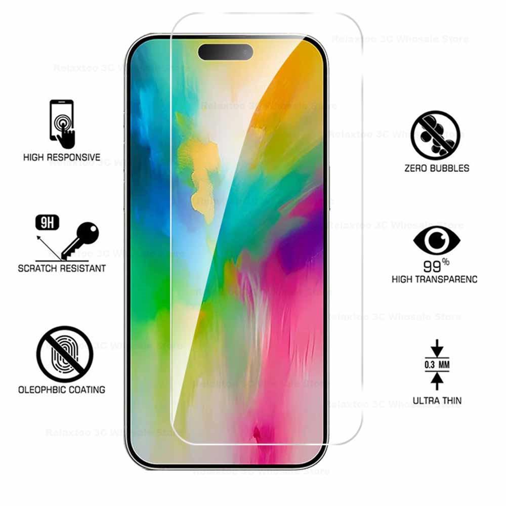 5pcs iPhone16Pro Tempered Glass Case For Apple iPhone 16 Pro Max Protective Glass Ifone Ihone 16Pro Max 16 Plus Screen Protector Film