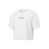 Li Ning Fitness Series Solid Color Logo Print Loose Short Sleeve T-Shirt Women Tops White ATST608-3