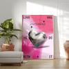 Trendy Retro Colorful Abstract Gradient Quote Wall Art Grainy Texture Modern Space Chrome Heart Canvas Painting Kitchen Decor