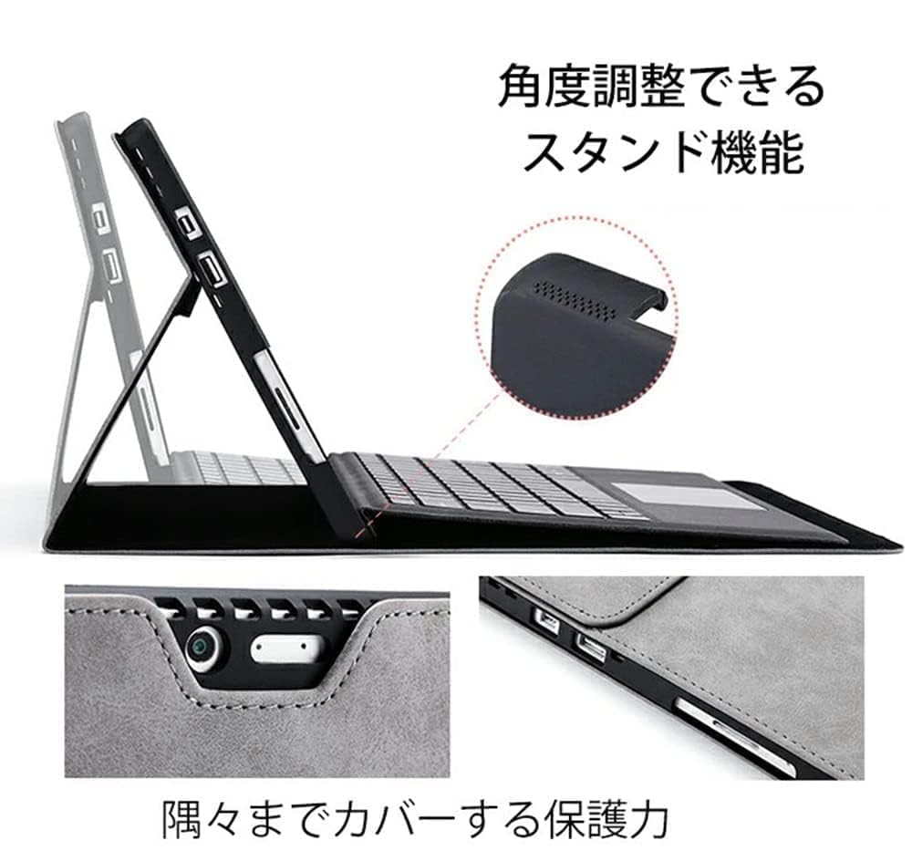 Surface Pro Case with Power Stand Full Pen Keyboard Cover for Surface Pro 12 12-inch (12th Generation/2025 Model) Pouch, Flip-Style Design, Function,