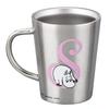 Moomin Stainless Steel 9 X Initial Birthday Made In Mug, Heat-Resistant, Double-Walled, 360ml, Diameter Approx. 11cm, "S", Silver, Gift, Item, Japan,