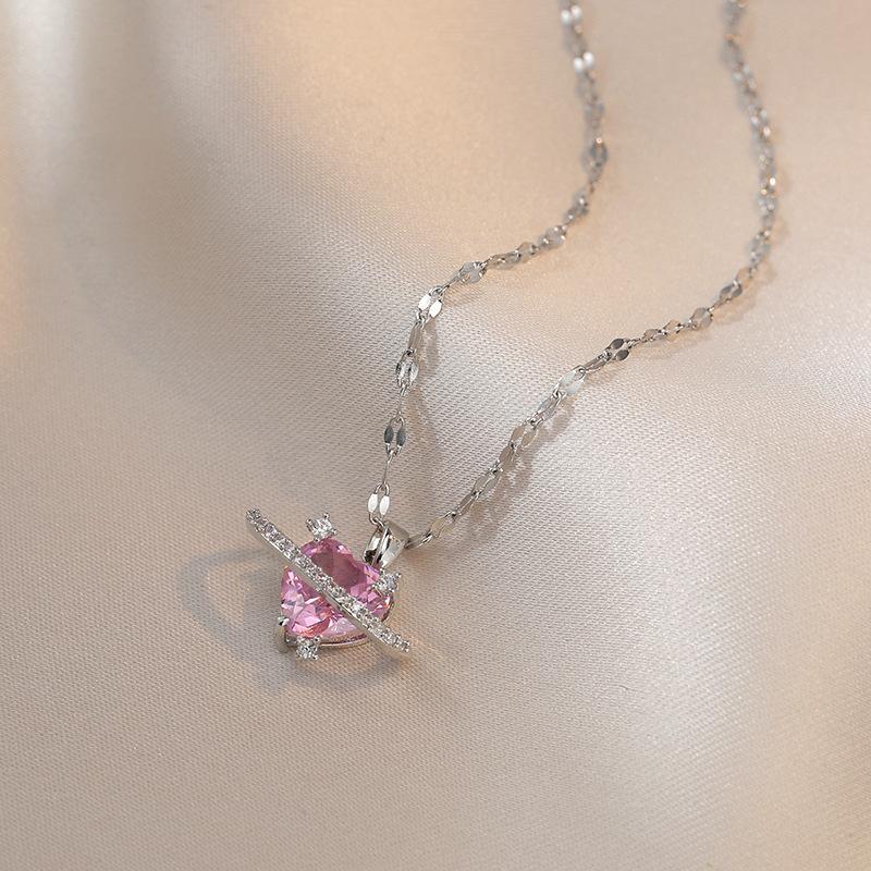 

Новое ожерелье с подвеской в ​​виде сердца для женщин, модные цепочки из нержавеющей стали, ожерелья для вечеринок, ювелирные аксессуары 45cm