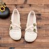 Fashion Elegant Woman Shoe Summer Air Mesh Flats Women's Breathable Mary Jane Shoes Ladies Ankle Strappy Ballet Shoes Cutout Lace Loafer
