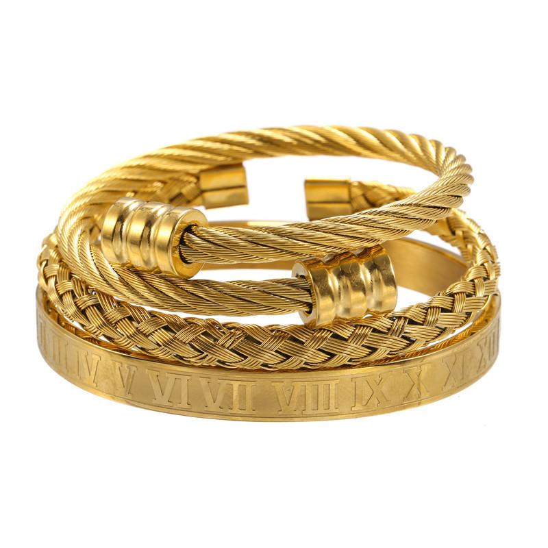 Punk-Retro-Armbänder aus Stahl mit geometrischen Formen für Herren mit mehrfarbigen Spiralen – ideal als Geschenk für Festivals