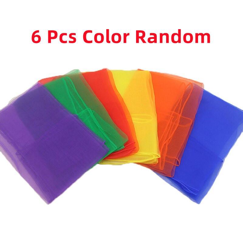 

Practical 6 Colors Gymnastics Scarves For Outdoor Game Toys Dancing And Juggling Towels Candy Colored Gym Towel Dance Gauze