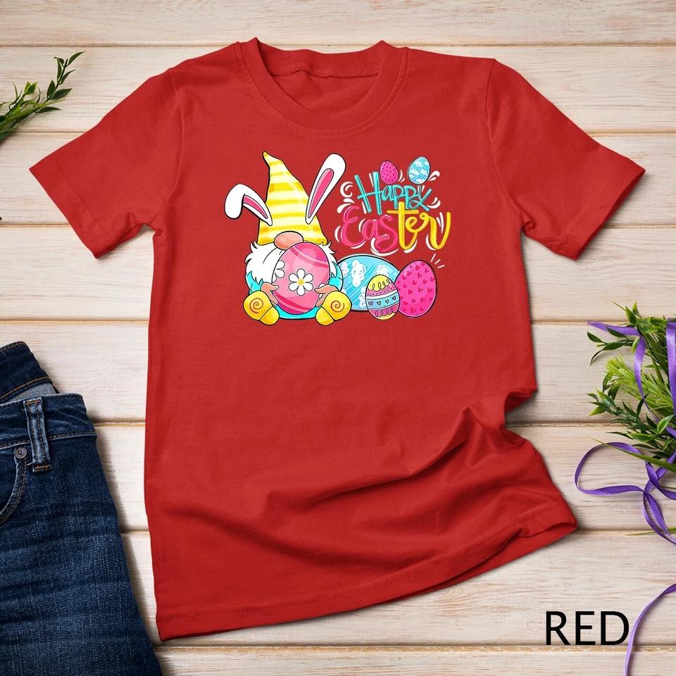 Bunny Gnome Rabbit Eggs Hunting Happy Easter Day Funny T-Shirt Unisex T-shirt 6 S