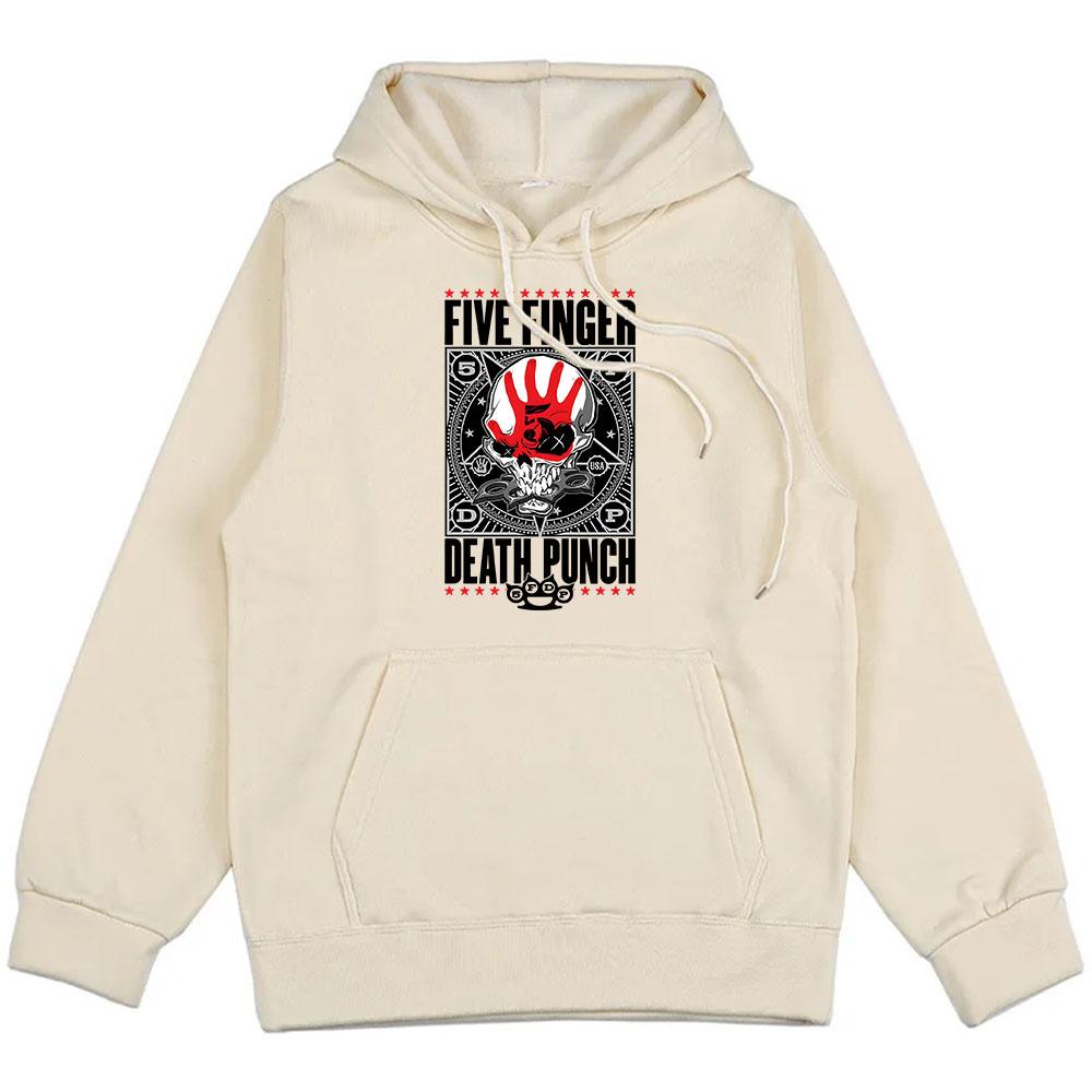Heavy Metal Band 5FDP Hoodies Five Finger Death Punch Streetwear Unisex Winter Warm Sweatshirts Sudaderas Hombre Men Top