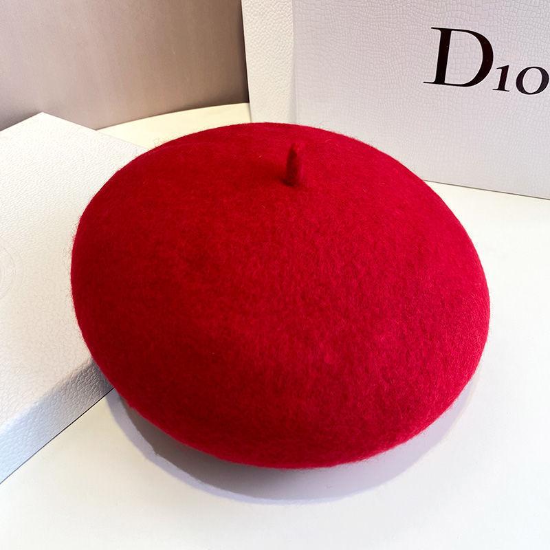 High Quality Non-pilling Wool Beret Women's Autumn and Winter Versatile Warm Painter Hat New
