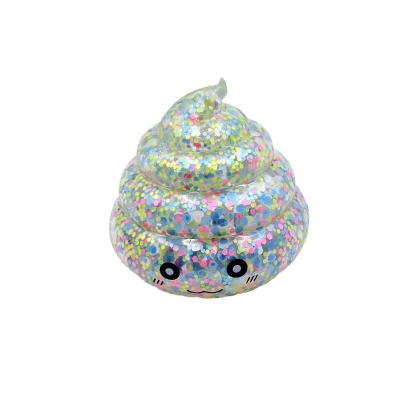 Japan-Korea Decompression Toy: Poop Pinch Music with Maltose Gold Powder Sequins