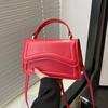 Small Size PU Leather Handbag Solid Color Crossbody Messenger Tote New Women's Shoulder Bag  Work