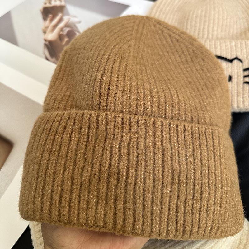 Hat Versatile 2025 Autumn and Winter Korean Version Wool Hat New Cute Kitten Hand Embroidered Warm Ear Protection When Knitting