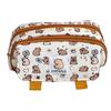 Capybara Cartoon Pencil Case for Students: Flip-Top, Multi-Layer, Large Capacity Stationery Organizer.