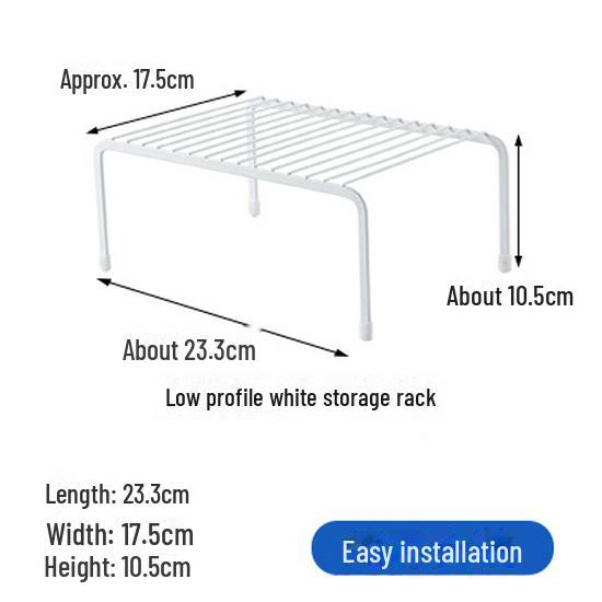 

Кухонный стеллаж из кованого железа с ярусными полками - органайзер для столешницы и под раковиной Short белый