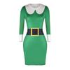 Stylish Knitted Christmas Elf Jumper Dress For Women With Classic Print Design
