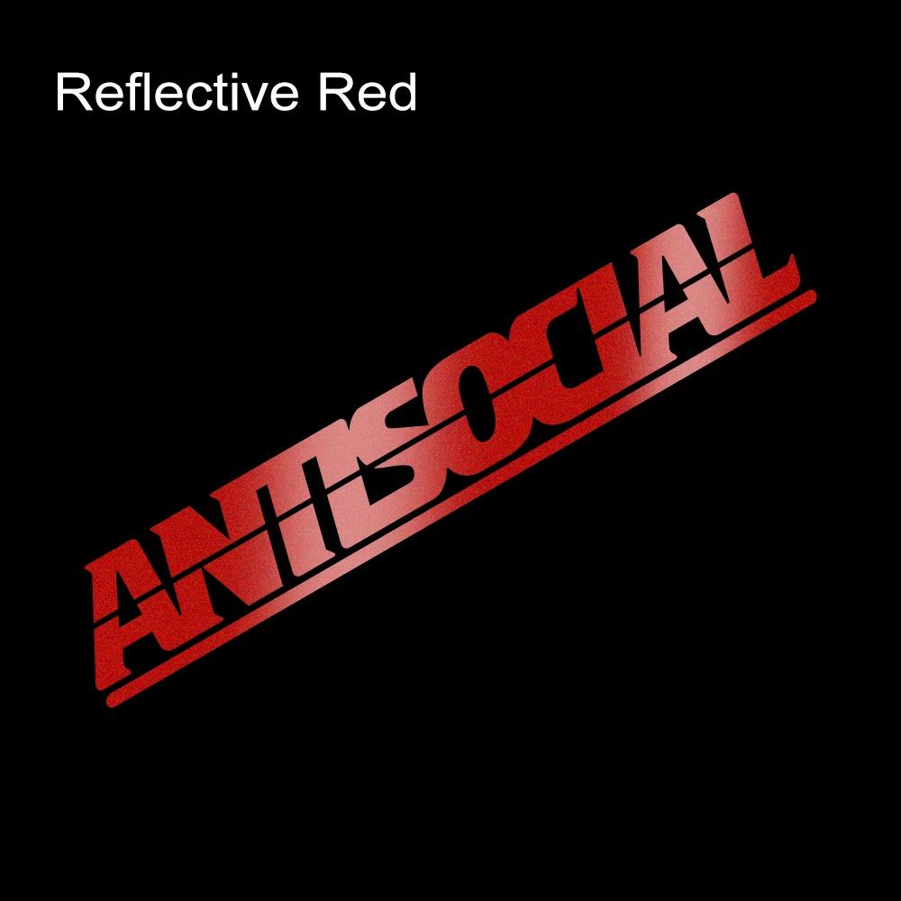 Car Sticker Antisocial Letter Windshield Creative Reflective Vinyl Decals Window Moto Styling Decor Motorcycle Auto Accessories