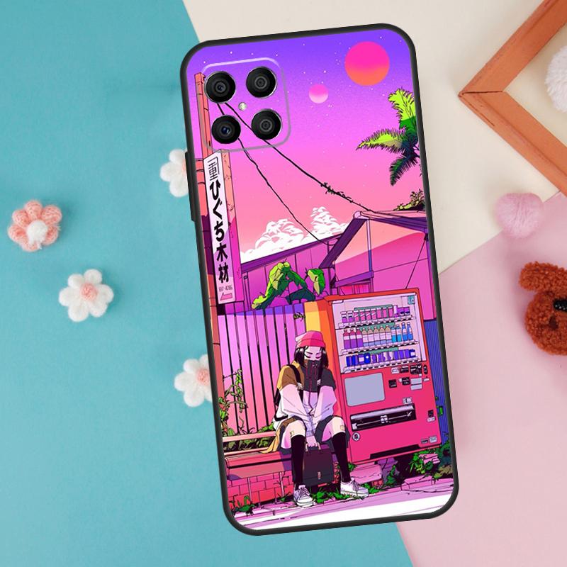 Vaporwave Glitch Anime Case For Honor 200 Pro 50 70 90 X9a X8a X8 X9 X8b X9c X9b Honor Magic 7 5 6 Lite Pro Cover
