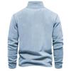 Men's Versatile Zip-Up Stand Collar Fleece Sweatshirt for Autumn/Winter
