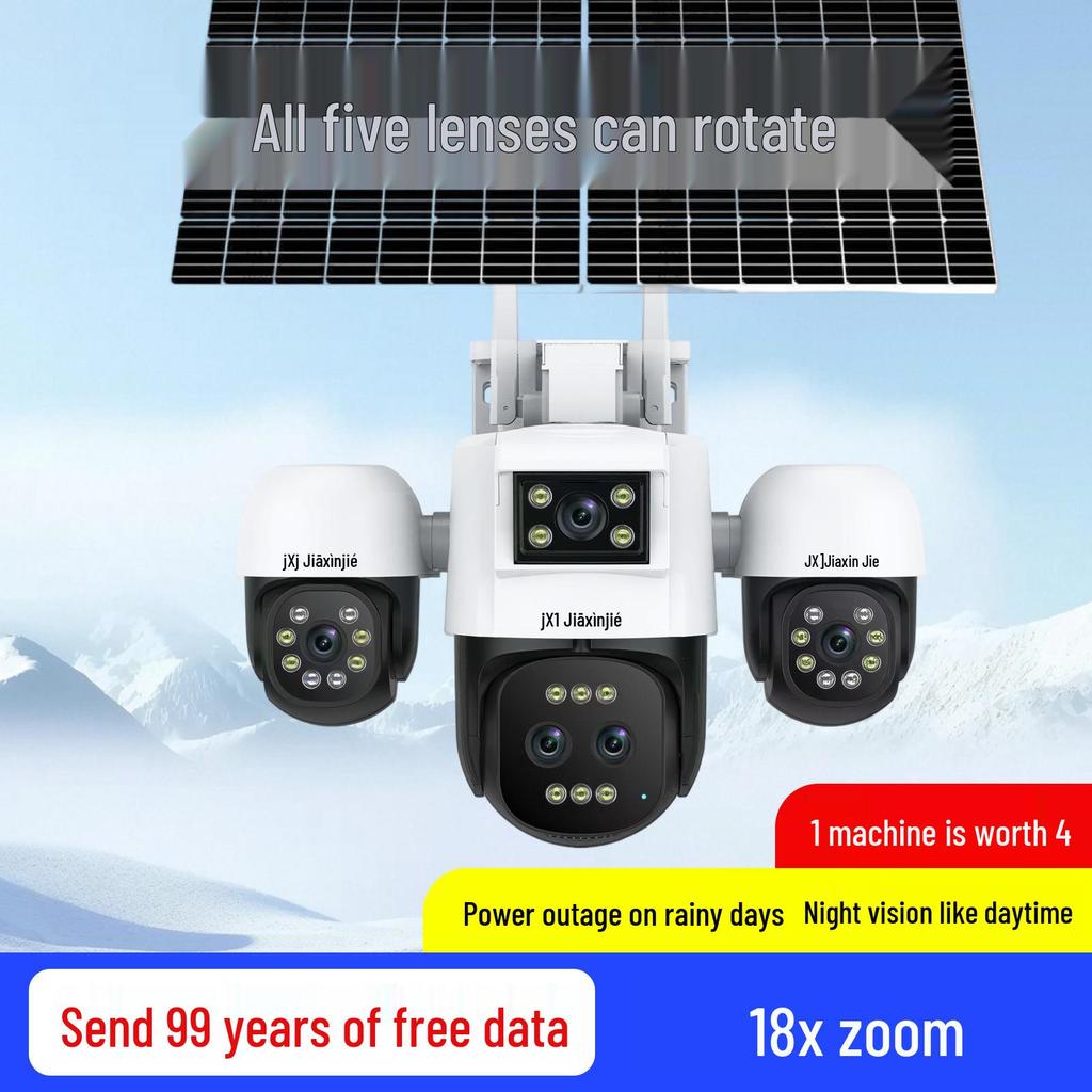 AOV 18x Zoom Solar 4G Ultra HD Waterproof Camera: Clear License Plate & Face Surveillance.