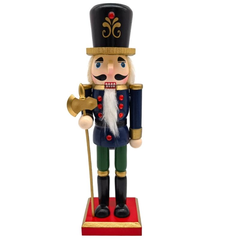 King Soldier Shape Figurine Wood Decorations for Office Unique Desktops Ornament