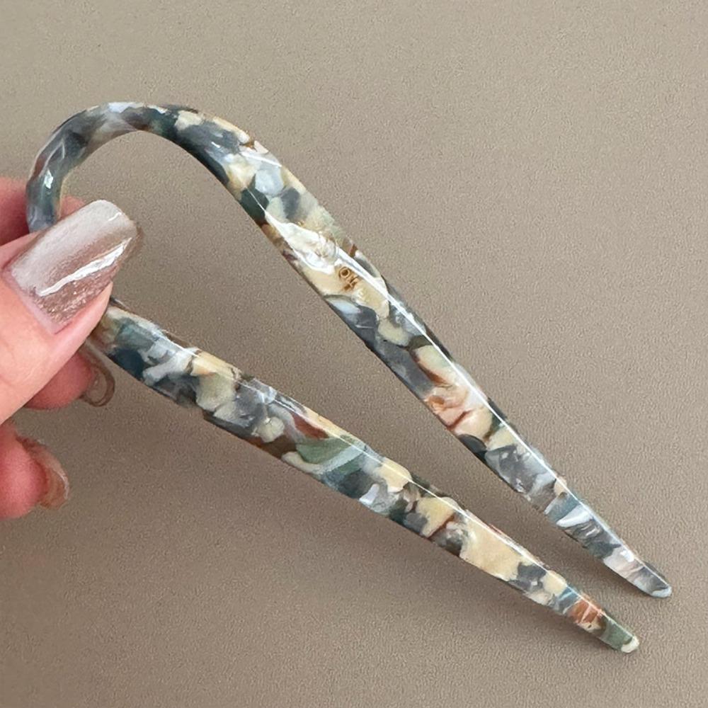 Headdress Acetate Hairpin Headwear Chinese Style Hair Fork Temperament U-shaped Hair Stick  Daily
