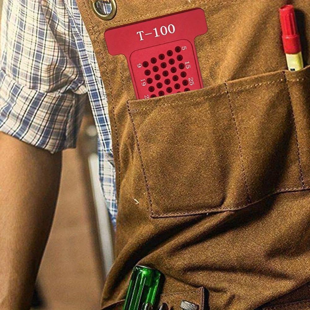 Metric/Inch Woodworking Scribe Ruler T-Square Hole Right Angle Protractor Layout