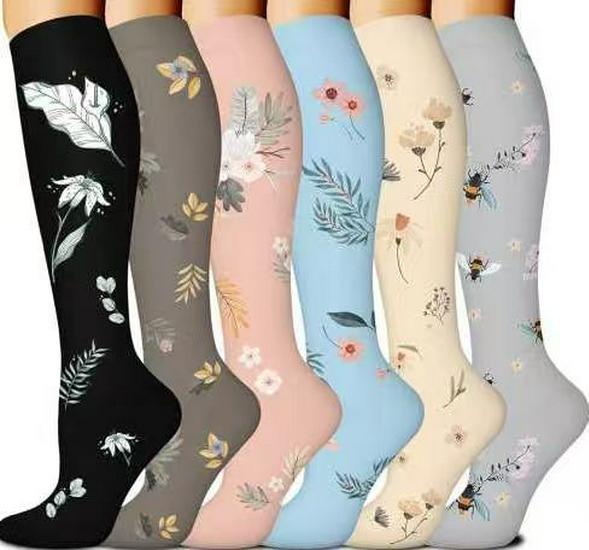 Unisex 6 Paar Kompressionssocken-Set zum Laufen & Radfahren