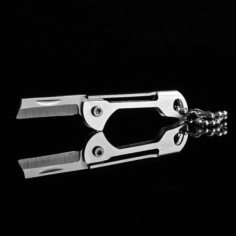 Stainless Steel Outdoor Mini Folding Knife, Portable, Detachable, Express Key Chain Pendant, Kitchen Pocket Small Fruit Knife